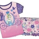 Disney Princesses Girl's Size 6/6X Cinderella Pajama Shorts Set