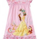 Disney Beauty and The Beast Belle, Chip Potts Size 4, 5/6 OR 7/8 Pink Nightgown