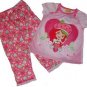 STRAWBERRY SHORTCAKE Girl's Size 3T OR 4T Heart Pajama Set