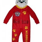 Paw Patrol Boy's Size 6/7 MARSHALL Fleece Hooded Costume Pajama Sleeper