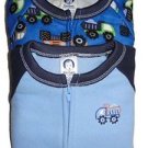 Boy's Size 3T Construction Dumptruck Set of 2 Fleece Footed Blanket Pajama Sleep