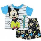 Mickey Mouse Boy's Size 3T, 4T OR 5T M is for Mickey Pajama Shorts Set