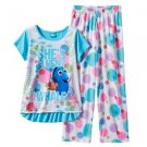 FINDING DORY Size 4 She's Fluent In Whale Dot Pajama Pants Set