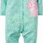 Carter's Baby Girl's Newborn Mint Green Puppy Dot Pajama Sleeper, Footie