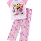 DESPICABLE ME Girl's Size 6, 8 OR 10 Tie-Dye Hippie Minion Floral Pajama Set