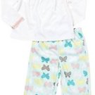 Carter's Girl's Size 3T OR 5T Pink Dots Knit, Lace Butterfly Pajama Set