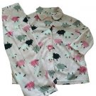 Karen Neuburger Girl's Size 2T-3T Pink Sheep Brushed Fleece Pajama Set