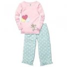 CARTER'S Girl's Size 3T Balloon Mouse Pajama Cotton Fleece Pants Set