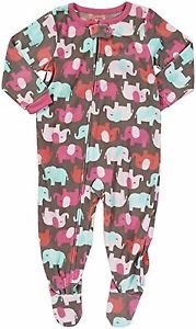 CARTER'S Girl's Size 5T ELEPHANT Fleece Footed Pajama Sleeper,