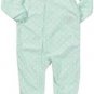 Carter's Girl's Size 24 Months Fleece Mint Green Dot Pajama Sleeper