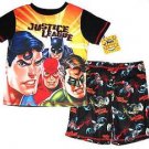 JUSTICE LEAGUE Boy's Size 6 OR 8 Super Heroes Batman Robin Pajama Shorts Set