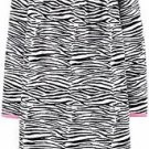 CARTER'S Girl's Size 2-3 Zebra Print Fleece Nightgown, Gown