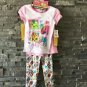 Girl's Size 8 Team Shopkins Apple Blossom, Poppy Fleece Pajama Set