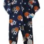Boy's Size 4 Blue SPORTS Print Fleece Footed Blanket Pajama Sleeper