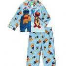 Boy's Winter 2T OR 4T ELMO and COOKIE MONSTER Flannel Pajama Set with DVD