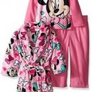 MINNIE MOUSE Girl's 3T, 4T OR 5T Plush Fleece Robe and Pajama Set
