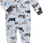 Boy's Size 4T Puppy Dog Blue Fleece Footed Pajama Sleeper