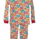 Girl's Size 3T Toddler Two-Piece Hearts and Dots Pajama Pants Set