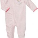 CARTER'S Girl's Size 3T Pink Kitty Cheetah, Leopard Footed Pajama Sleeper