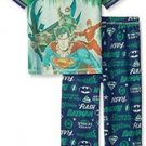 JUSTICE LEAGUE Boy's Size 8 Superman , Green Lantern, Batman, Flash Pajama Set