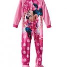 Minnie Mouse Girl's Size 6 OR 8 Jewels Fleece Footed Blanket Pajama Sleeper