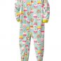 CARTER'S Girl's Size 4T Fleece Aqua Cupcake Pajama Sleeper,