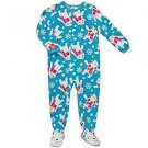 Carter's Girl's 5T Blue Holiday Polar Bear Fleece Blanket Pajama Sleeper