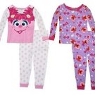 Sesame Street Girls' Abby and Elmo 4T 4-Piece Cotton Pajama Set