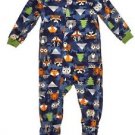 Toddler Boy's 3T OR 4T Woodland Forest Animals Fleece Footed Pajama Sleeper