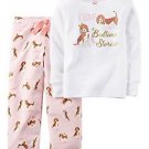 Carter's Girl's Size 4 I Love Bedtime Stories Puppy Dog 2-Piece Pajama Set