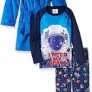 BUNZ KIDZ Boy's Size 5 OR 6 I NEED MY SPACE Astronaut Fleece Robe Set