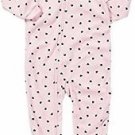 CARTER'S Girl's Size 3T Pink Hearts, Winter Bunny Fleece Footed Pajama Sleeper