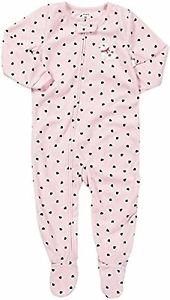 CARTER'S Girl's Size 3T Pink Hearts, Winter Bunny Fleece Footed Pajama Sleeper