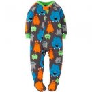 Toddler Boy's Size 4T OR 5T Fleece Footed MONSTERS Blanket Pajama Sleeper