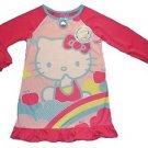 HELLO KITTY Size 4 Pink Satin Nightgown, Nightshirt