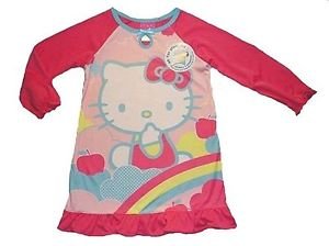 HELLO KITTY Size 4 Pink Satin Nightgown, Nightshirt