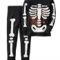 Carter's Boys 5 OR 6 Black Halloween Glow-in-the-Dark Skeleton Pajama Pj Set