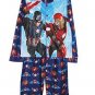 MARVEL Civil War Captain America and Ironman Boy's Size 10/12 Flannel Coat PJS