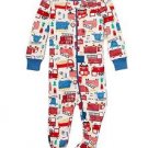 Toddler Boy's 4T Firetruck Print Cotton Footed Pajama Sleeper