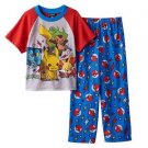 Pokemon Boy's Size 8 Pikachu, Fennekin, Chespin Pajama Set