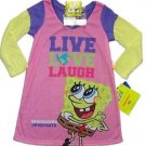 SPONGEBOB Girl's Size 4 LIVE, LOVE, LAUGH Nightgown w/ Keychain