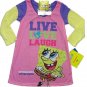 SPONGEBOB Girl's Size 4 LIVE, LOVE, LAUGH Nightgown w/ Keychain
