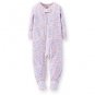CARTER'S Girl's 4T Pink and Blue Zebra Fleece Footed Pajama Sleeper
