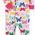 Carter's Girl's 3T Butterflies, Butterfly Cotton Footed Pajama Sleeper