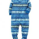 CARTER'S Boy's 4T Blue Fair Isle Fleece Footed Pajama Sleeper