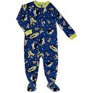 Carter's Boy's 12 Months Blue Glow-in-the-Dark Space Fleece Footed Pajama