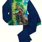 JURASSIC WORLD Boys Size 4-5 Raptor, Indominus T-REX Dinosaur Flannel Pants Set