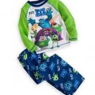 DISNEY MONSTERS University Size 4 SCARERS Jersey and Fleece Pajama Set