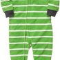 Carter's Boy's 5T Green Striped Raccoon Fleece Footed Pajama Sleeper