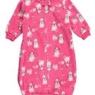 Baby Girls 24 Months Pink Snowman Applique Zip Up Fleece Sleepsack, Bag